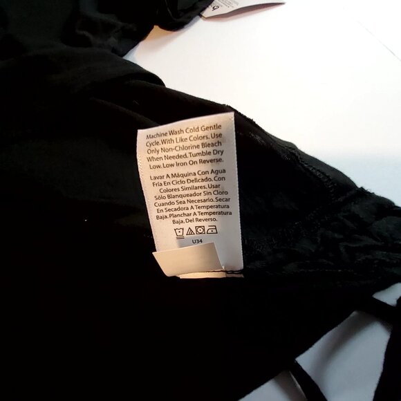 Time And Tru Size L Black Cotton Side Cinch T-Shirt Lightweight and breathable - Picture 5 of 11